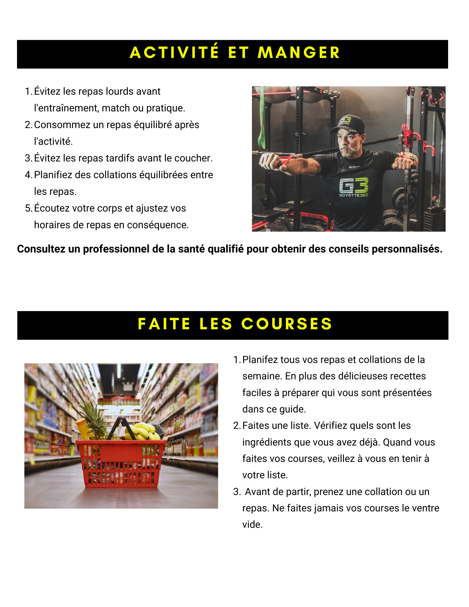 Les recettes de la victoire G3