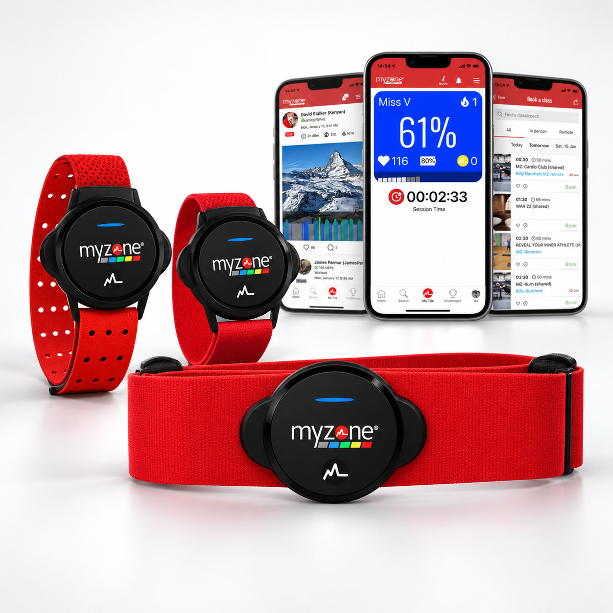 Myzone MZ-Switch – Moniteur de fréquence cardiaque 3-en-1